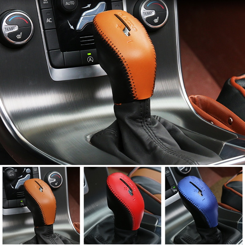 Auto-accessoires 1 st. voor volvo  xc60 s60l v40 v60 s80l s60 lederen versnellingspookkop, opberghoes voor versnellingspook