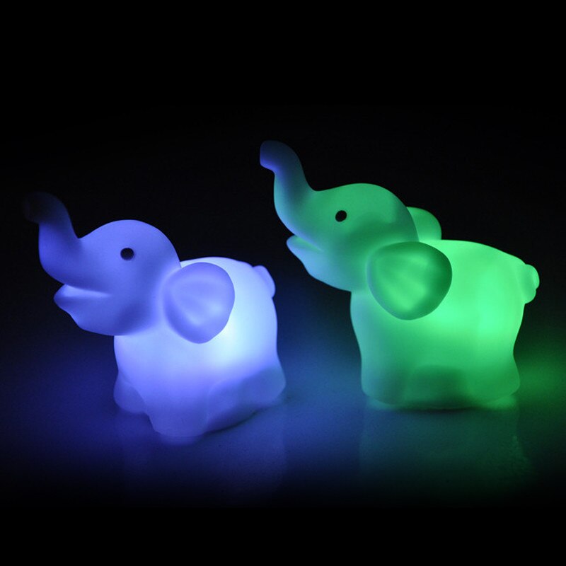 Elefant form färgskiftande led nattlampa lampa bröllopsfest dekor