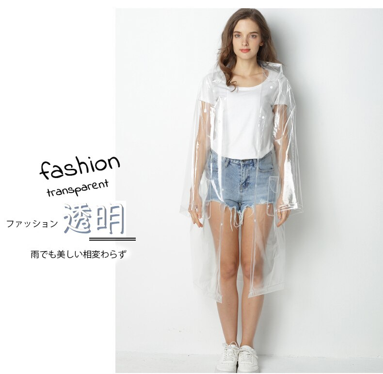 CityComfort Impermeabile Donna, Trasparente Mantella Pioggia