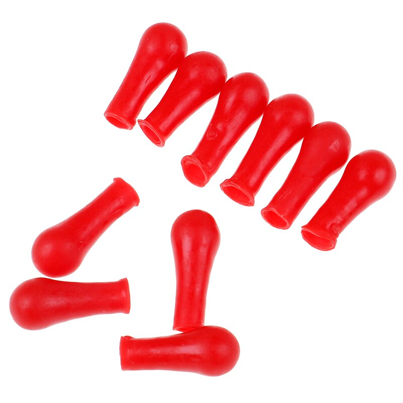 10Pcs Dropper Rood Rubber Bulb Hoofd Dropping Fles Insert Pipet Lab Supplies