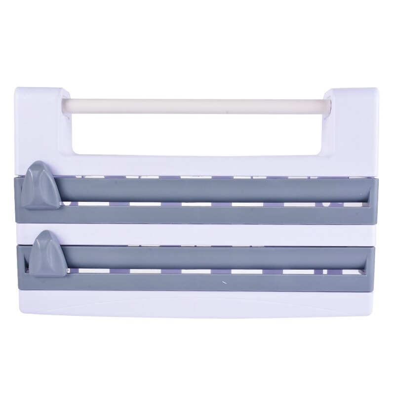 Rollo de soporte para papel de cocina, dispensador de papel, estante de almacenamiento, Film de cocina, organizador montado en la pared 4 en 1: 39x10x24cm C