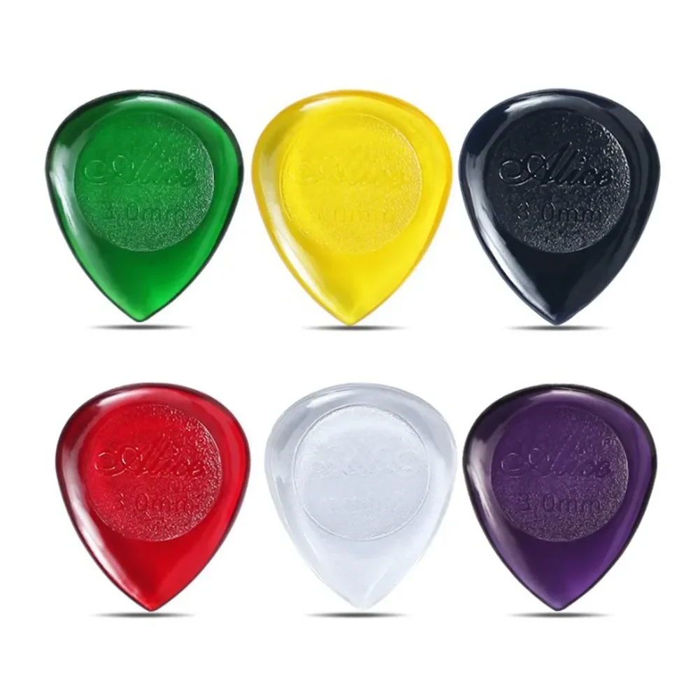 6 stücke Elektrische Gitarre Plektrum Gitarre Picks Plektren Große Stubbies Große 1mm 2mm 3mm Teardrop Gitarre Plektrum gitarre Zubehör: Rot