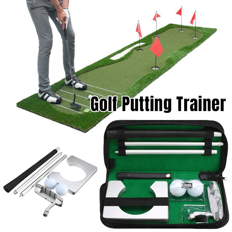 Draagbare Golf Putter Trainer Putting Praktijk Set Indoor Outdoor Sport Golf Oefening Apparatuur Golfbal Houder Training Aids