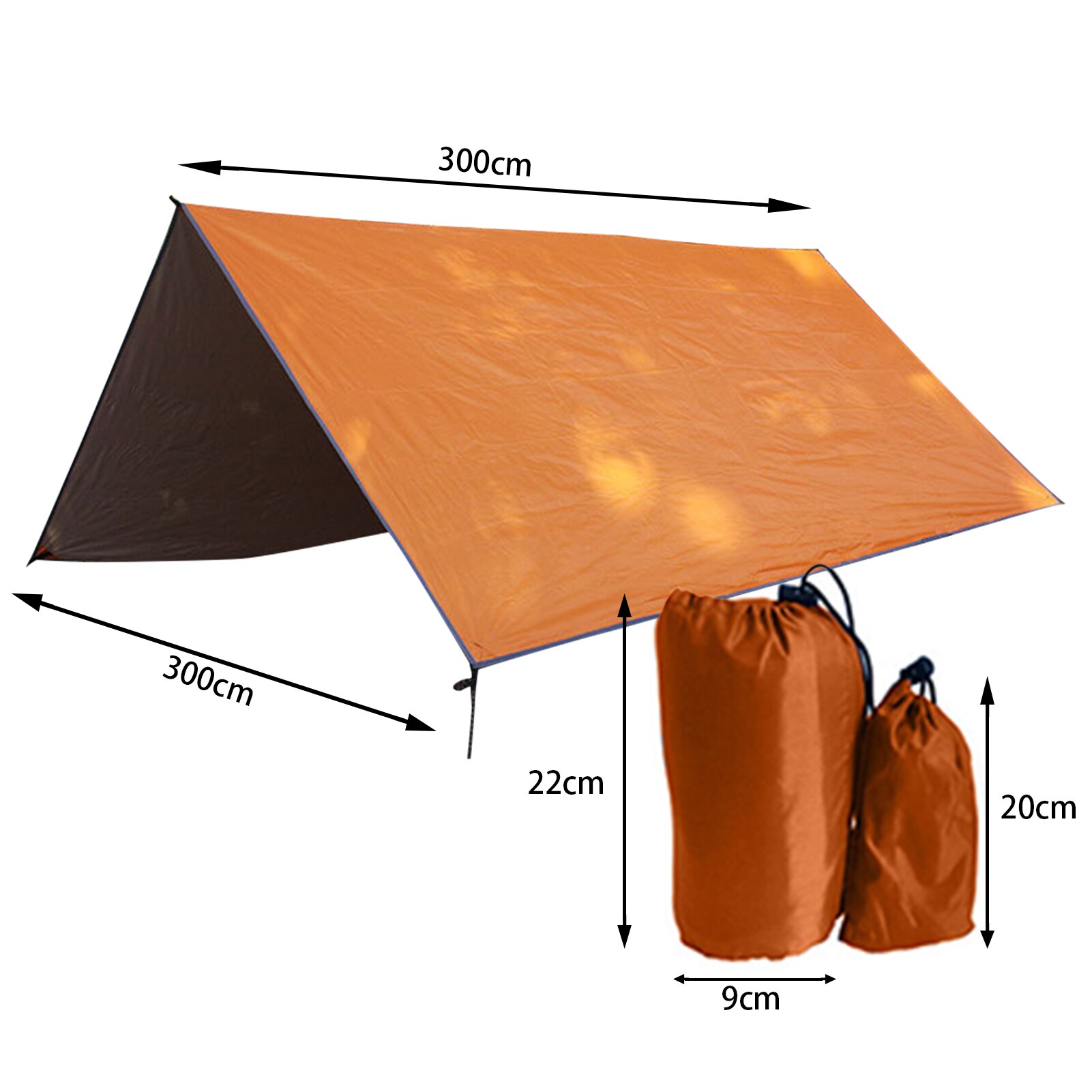 Tenda da esterno impermeabile Tarp protezione UV amaca campeggio Poncho da pioggia ombrellone a doppia faccia baldacchino tappetini da spiaggia