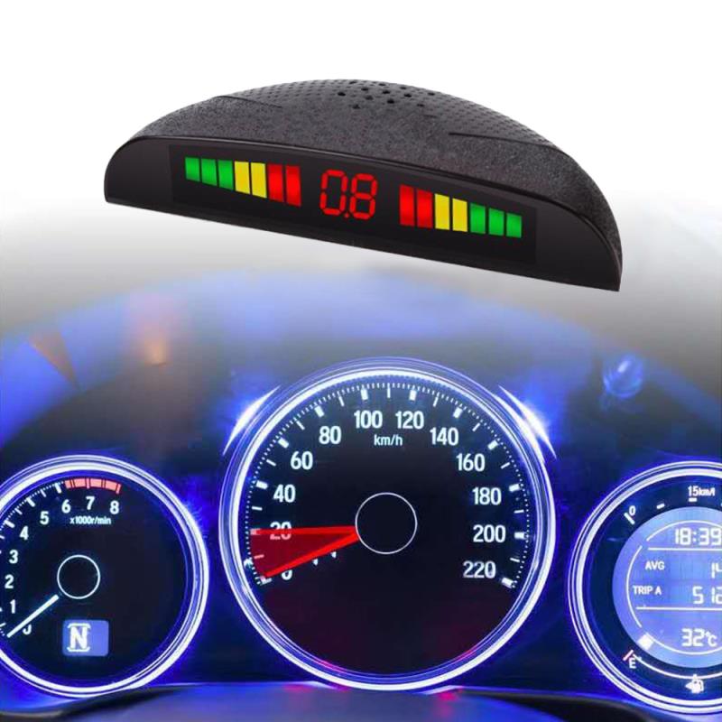 Car front OBD parking detector 4 sensor Can bus LED Alarm display speed control Security parktronic blind spot detection system