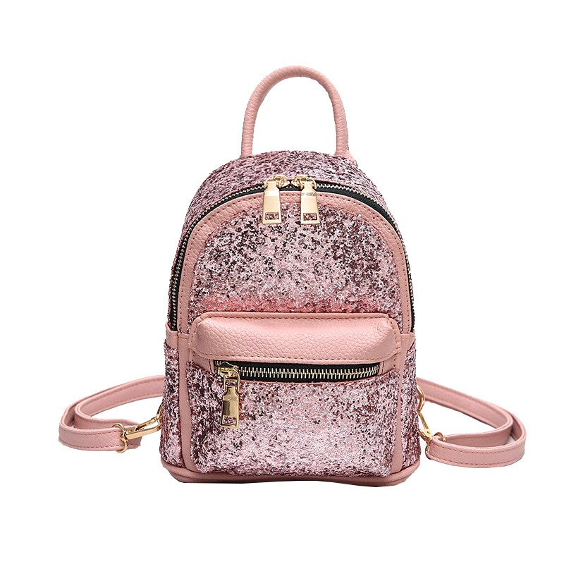 Vrouwen Mini Rugzak Pu Leer Pailletten Rugzak Kinderen Meisjes Schoudertas Vrouwelijke Kleine Tote Rugzak Bling