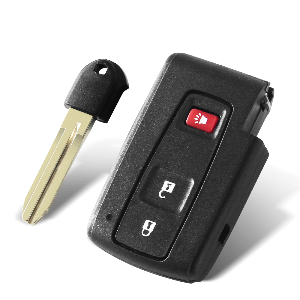 KEYYOU funda para llave para Toyota 2004 2005 2006 2007 Corolla Verso Camry 2 botones llave inteligente: Naranja