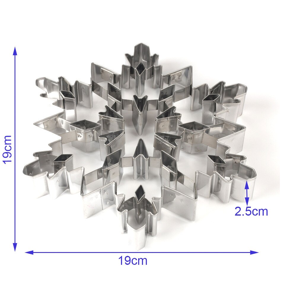 1PC 3D Sneeuwvlok Cookie Cutter DIY Gebak Fondant mold rvs Sugarcraft Cakevorm Decorating Frame Cutters PJ 009