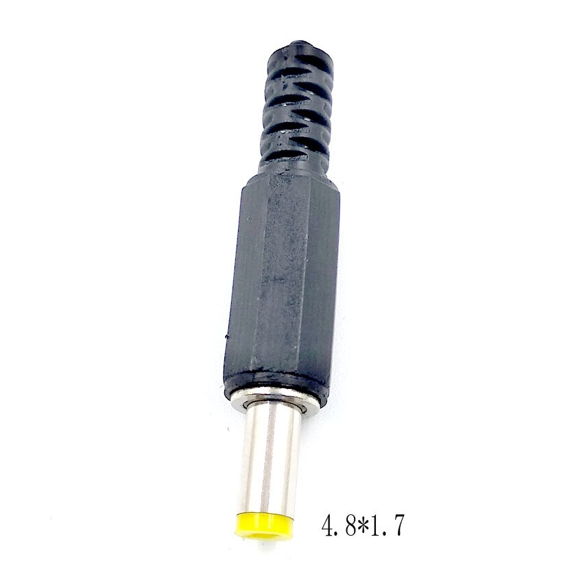 5pcs 5.5x2.5 5.5x2.1 4.8x1.7 4.0x1.7 3.5x1.35 2.5x0.7mm Man DC Power Plug Connector 180 graden Stekkers kabel Stekker Adapter: 4.8-1.7  5pcs