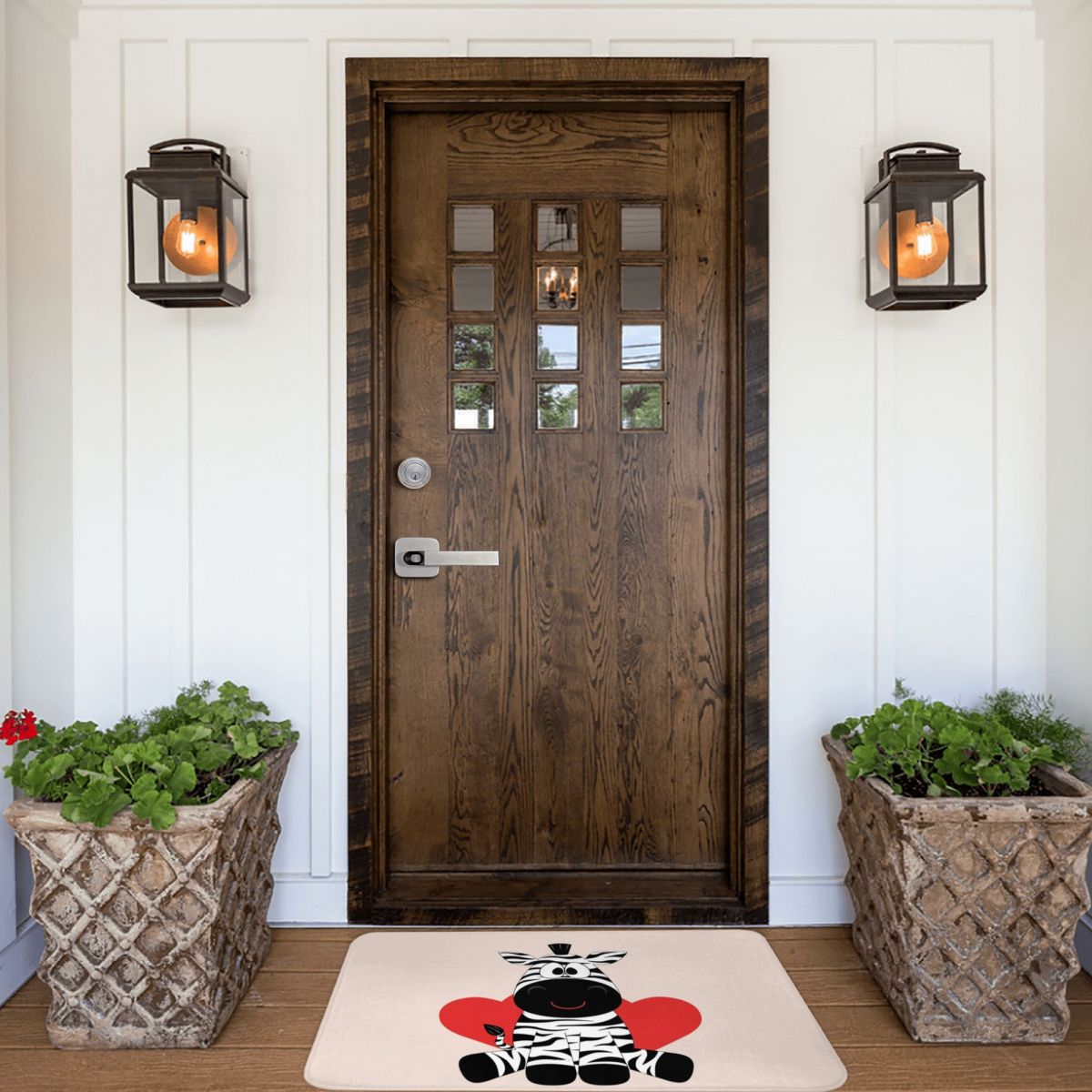 Leuke Zebra Toont Liefde Bad Deur Mat Tapijt Tapijt Decor Entree Woonkamer Thuis Keuken Badkamer Antislip balkon