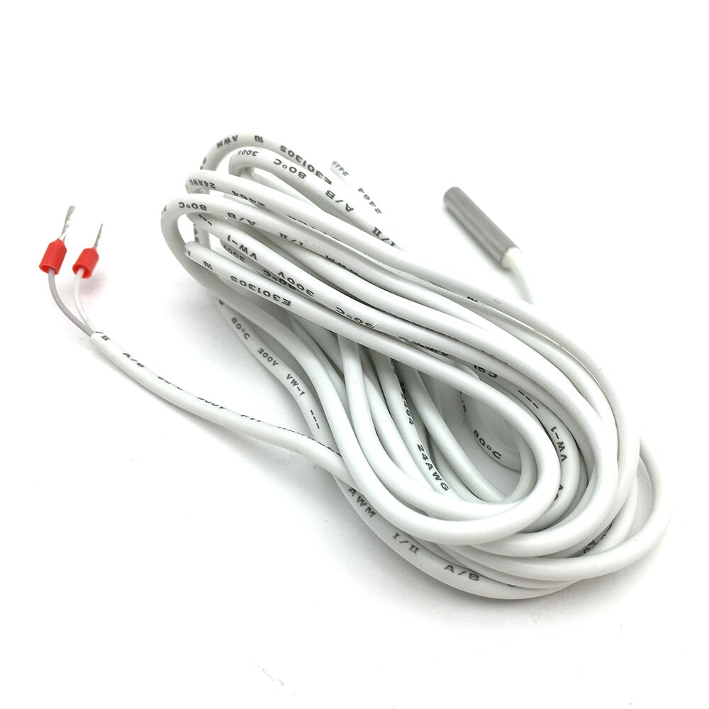 3 meters White Metal Sensor Probe for Temperature Controller Room Thermostat