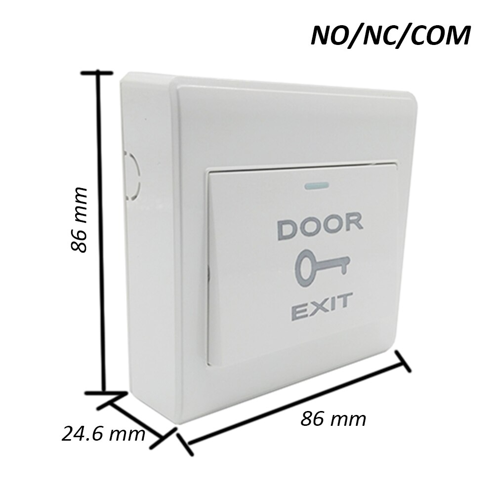 Press Push Exit Electronic Lock Release Switch Optional No Touch Door Access Control Exit Button: M6D NO NC COM