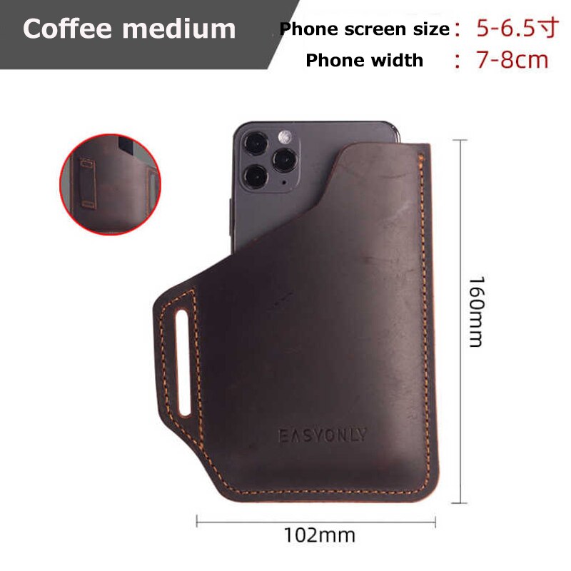 PU Leather Belt Clip Holster Case for 6.5 inch Mobile Phone Pack Waist Bag Sport Covers Cell Phone Accessories Mini Bags