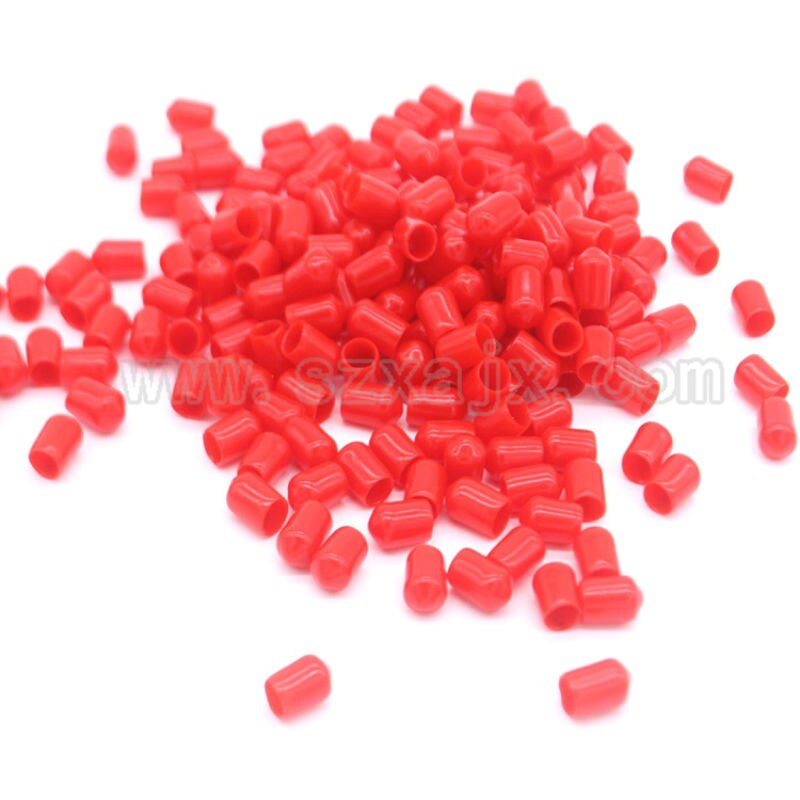 JX 1000pcs/lot SMA cap 6mm protective cover Rubber Covers Dust Cap red for SMA connector or metal tubes