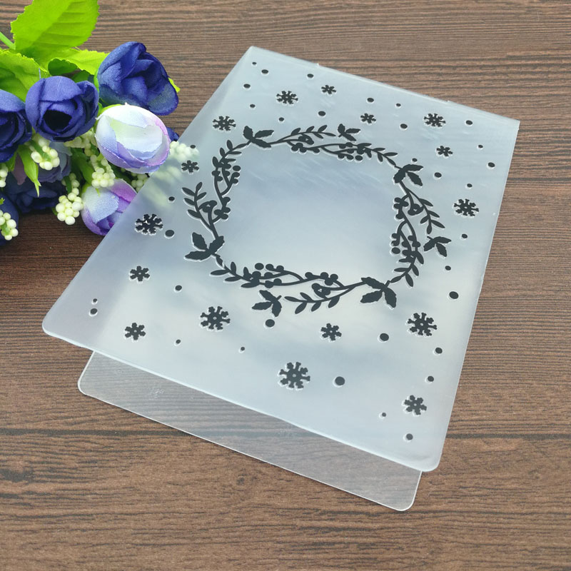 Wreath Embossing Folders DIY Making Paper Cards Craft Card Stencil Scrapbook Tem
