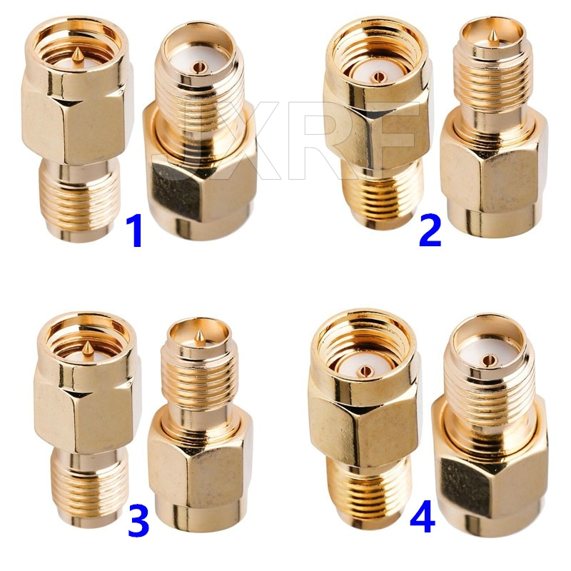 JXRF SMA BNC UHF To SMA SMB MCX MMCX BNC TNC UHF N F Type SO239 PL259 RF Coaxial coax Adapter Connector combination 4 piece: Dark Grey