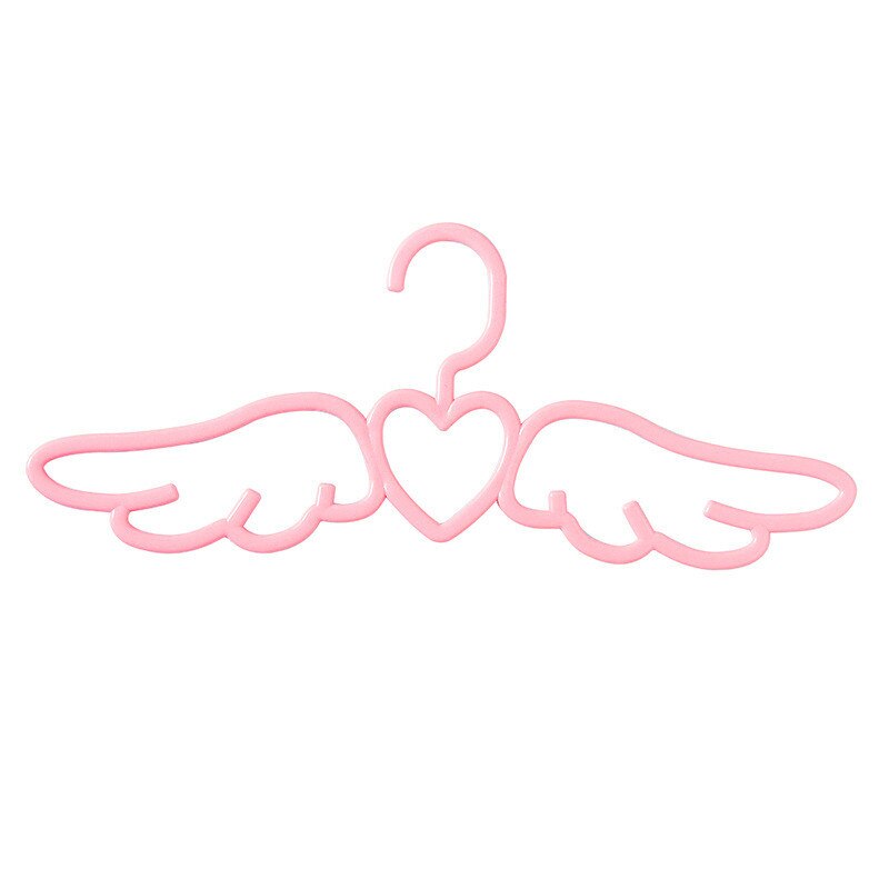 41cm Angel Wings Shape Plastic Clothes Closet Hangers Space Saving Anti-Slip Clothes Drying Rack 4 Colors: Pink