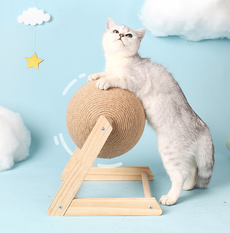 Pelota de rascar para gatos, juguete de cuerda de Sisal para gatos, rascador para mascotas, resistente al desgaste, suministros de muebles para mascotas