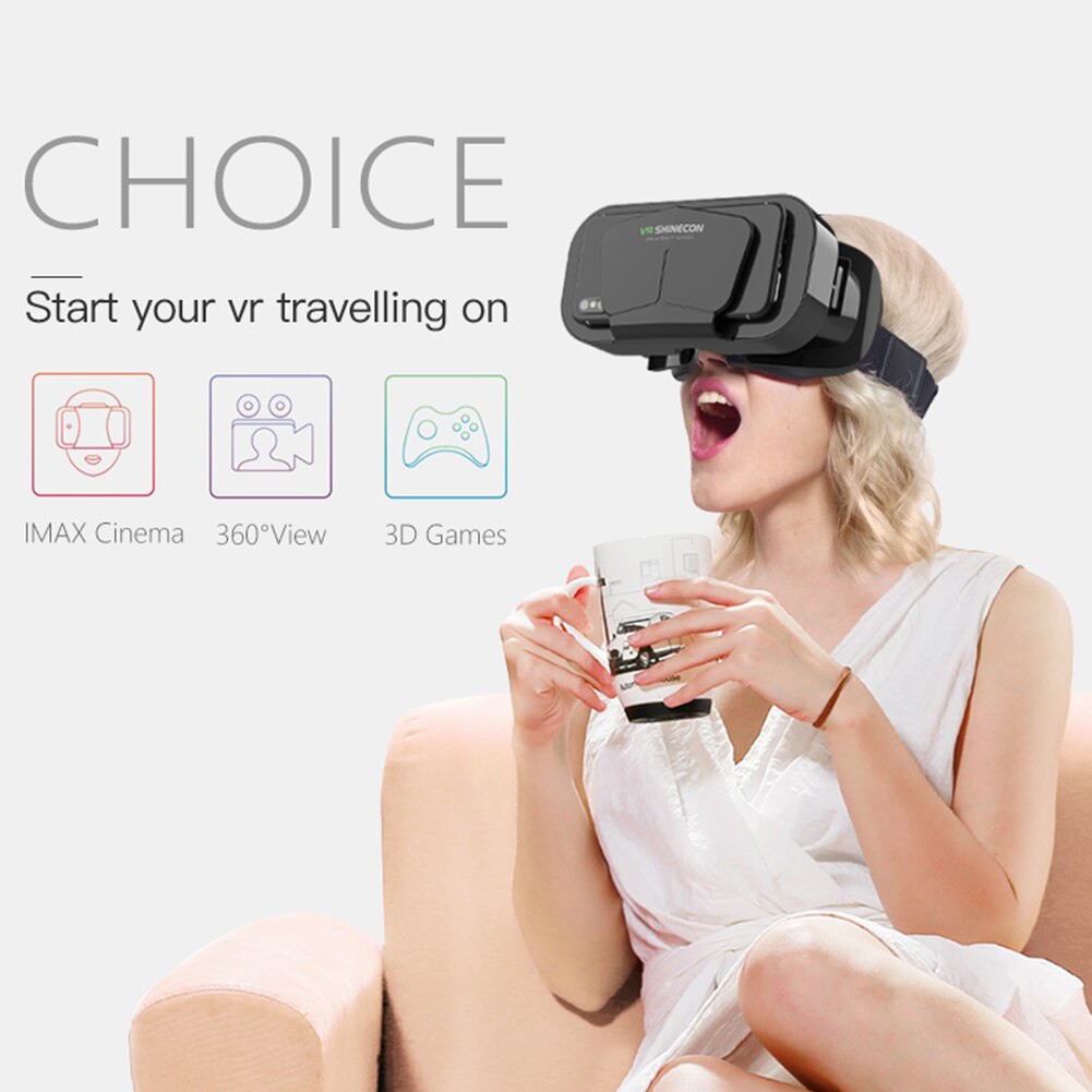 G10 VR Glasses IMAX 360 Degree Panoramic 3D Virtual Reality Box for 4.7-7.0 inches Smartphone VR Headset Joystick Gaming Glasses