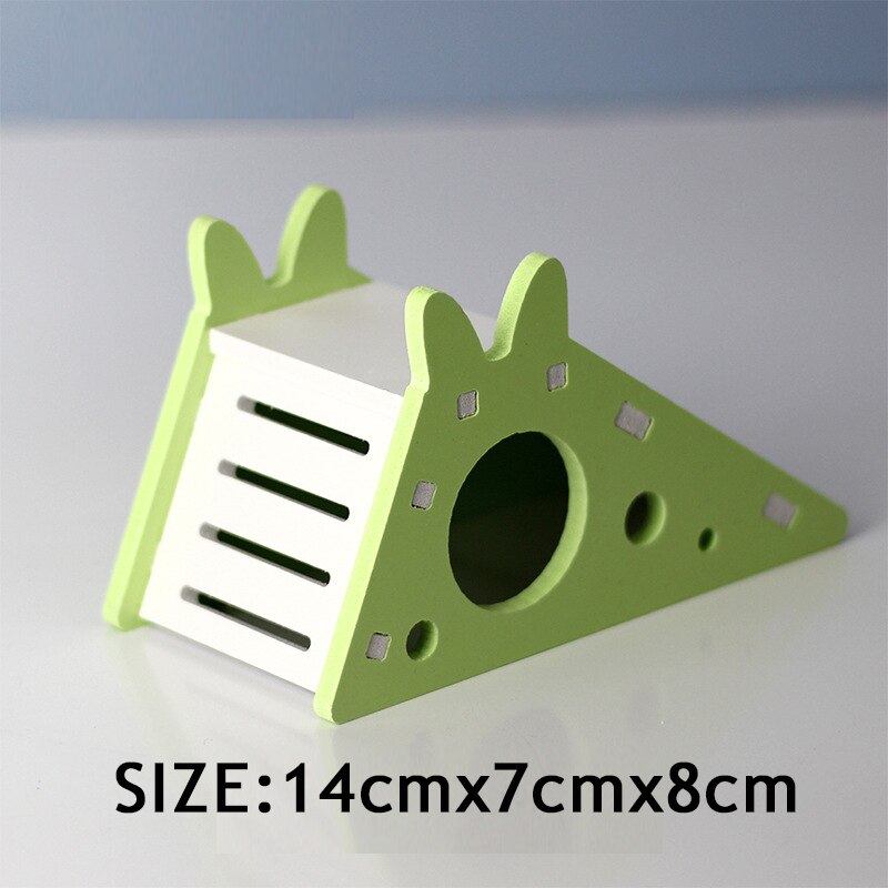 Montiert Hamster Rutsche Spielzeug Guinea Schwein Goldene Bär Lustige Atmungsaktive Hamster Haus Nest Chinchillas Hamster Zubehör: Grün-14x7x8cm