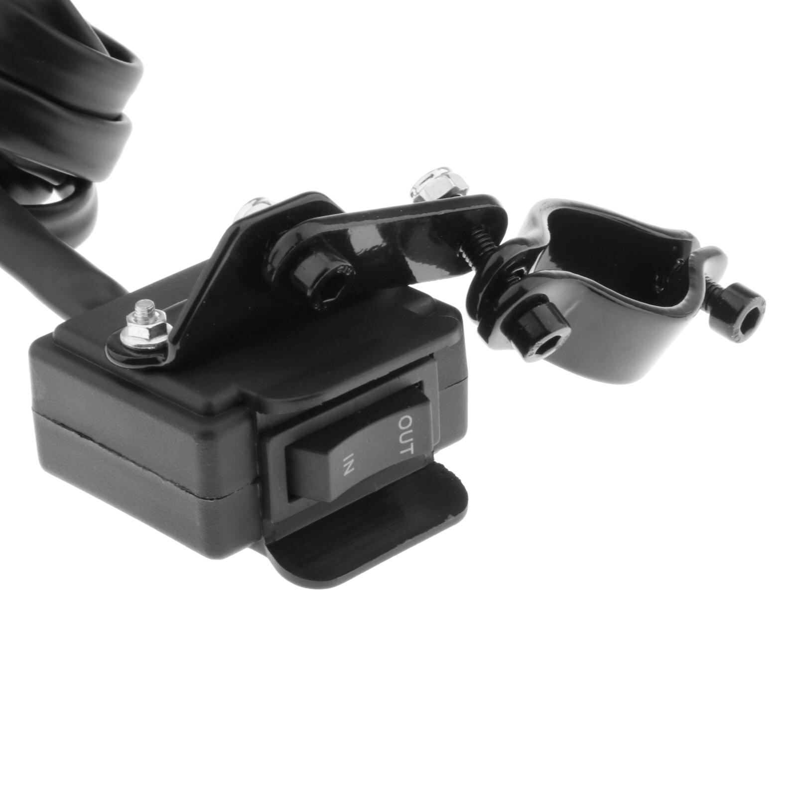 12V ATV UTV Winch Rocker Handlebar Thumb Switch for All Winches with 2.5m Line, Easy to Install