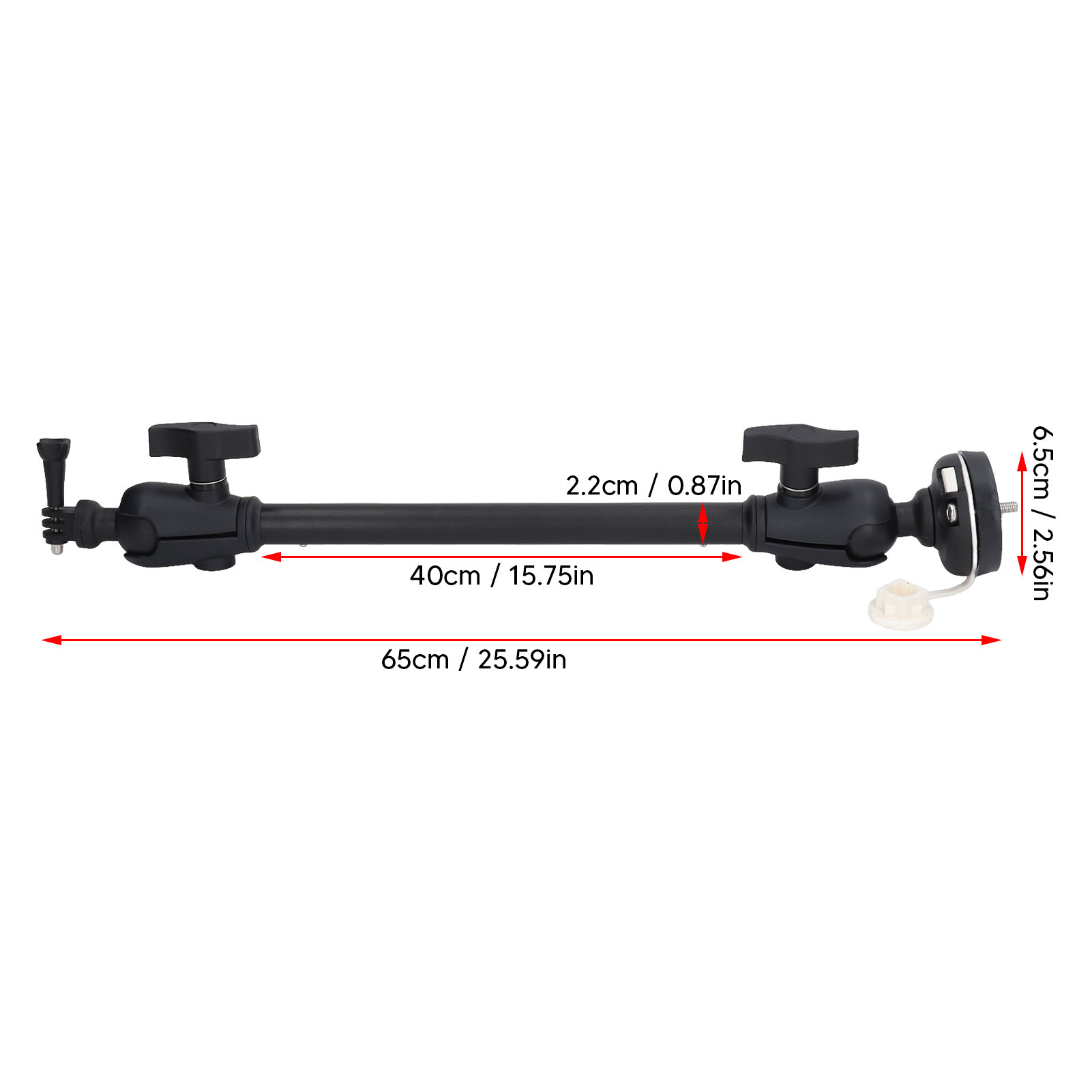 Staffa per telecamera per barca Kit di montaggio per telecamera Morsetto stretto regolabile ad angolo Set di montaggio per telecamera per kayak leggero per kit di montaggio per telecamera per barca