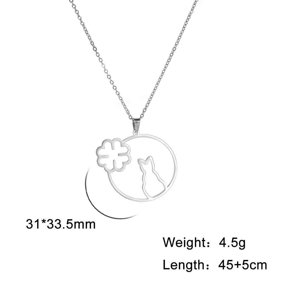 Cazador Schattige Dieren Kat Hanger Ketting voor Vrouwen Meisjes Mooie Poot Choker Halsketting Roestvrij Stalen Sieraden 2025