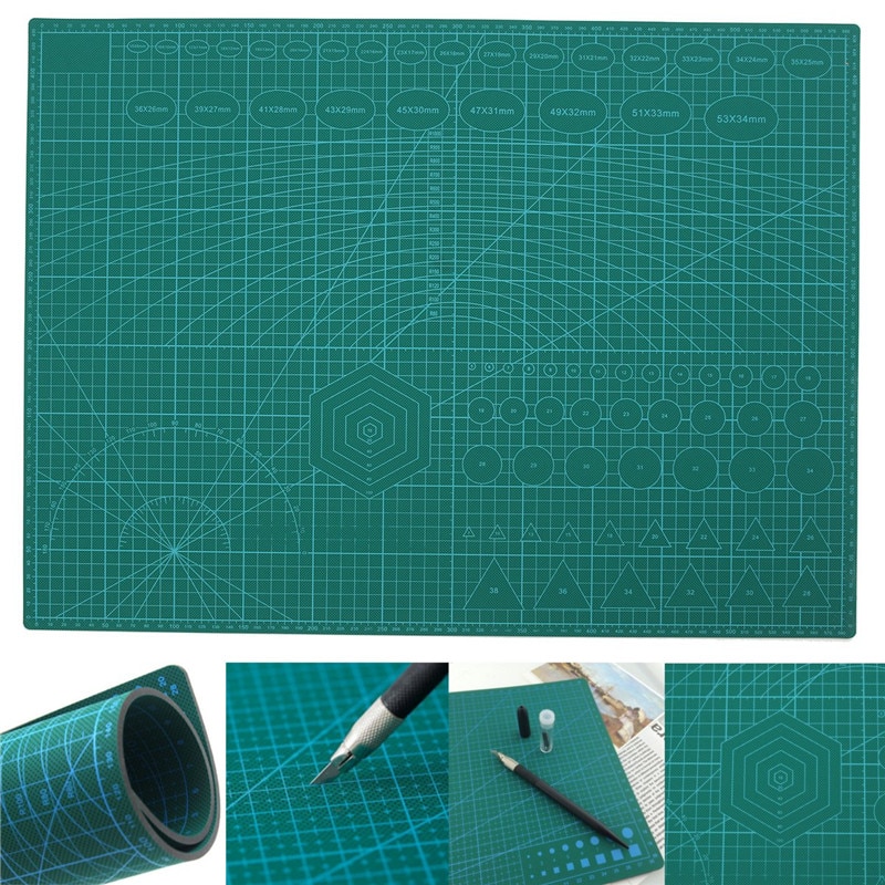 PVC A2 Cutting Mat 18"x24" Multipurpose Self Healing Cutting Mats for Quilting Double-Sided 5-Ply Durable Paper Mat for Cutting