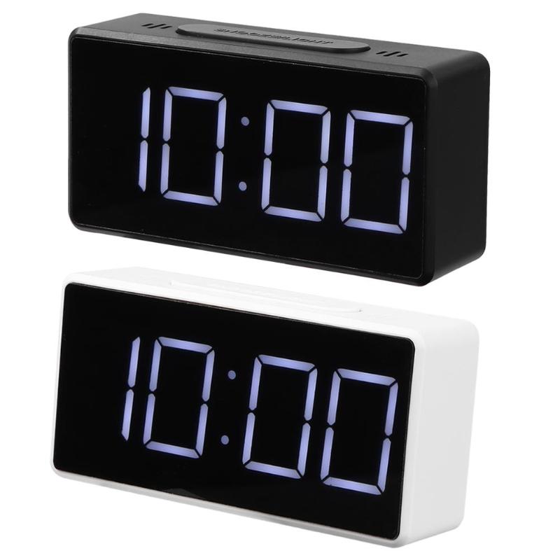 Desk Alarm Clock LED Digital Alarm Clock with USB Port Snooze Table Clock Electronic Clock USB Timer Calendar Thermometer