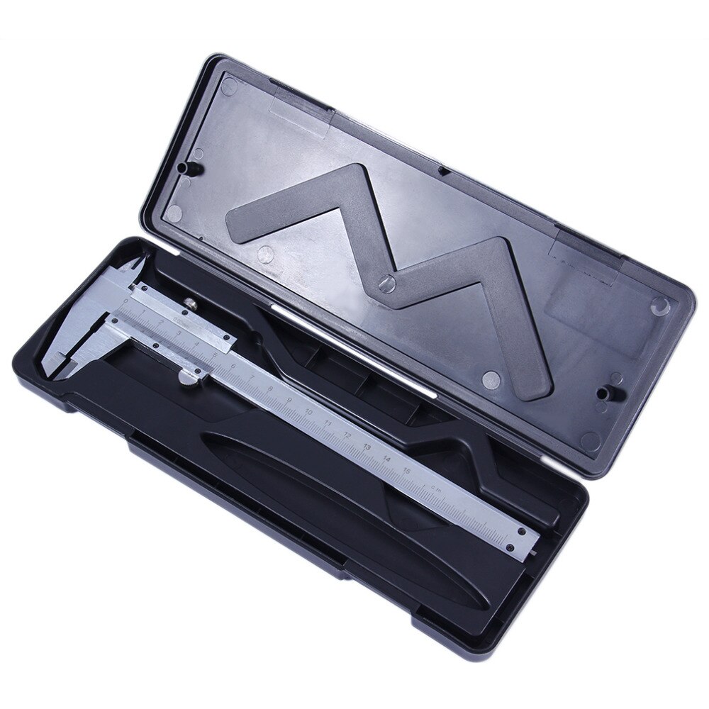 Practical Vernier Caliper 6" 0-150mm/0.02mm Metal Carbon Steel Calipers Gauge Micrometer Measuring Tools