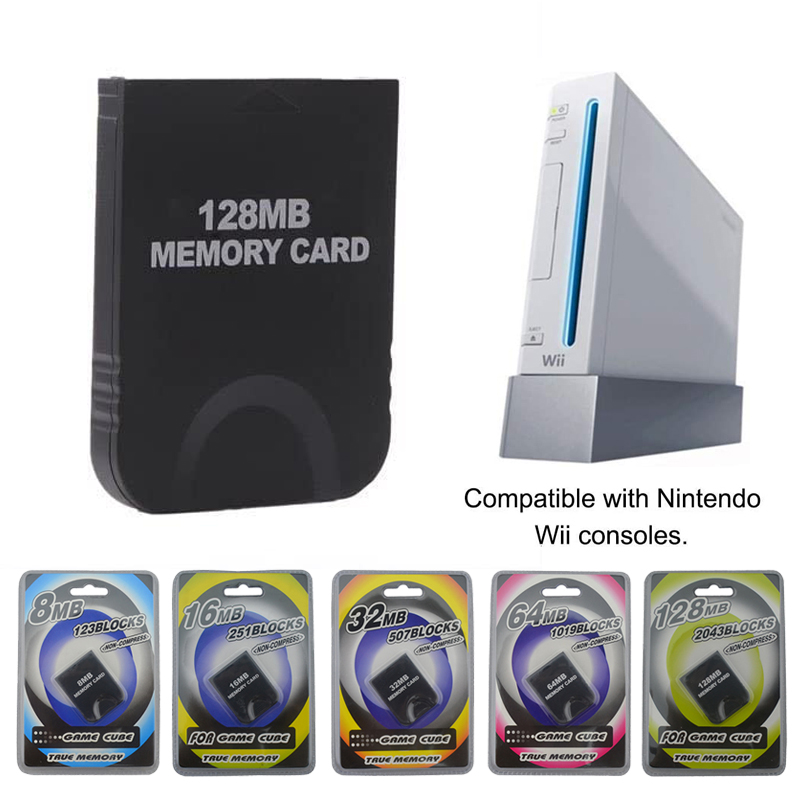 8/16/32/64/128 MB Memory Card for the Nintendo Gamecube Wii Game