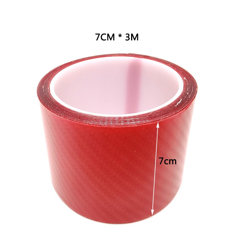 Fahrrad Aufkleber Rahmen Schutz Für MTB Rennrad Kette Schutz Aufkleber 3M 5M 10M rot Kohlenstoff textur 0,6mm Dicke: 7cm x 3m