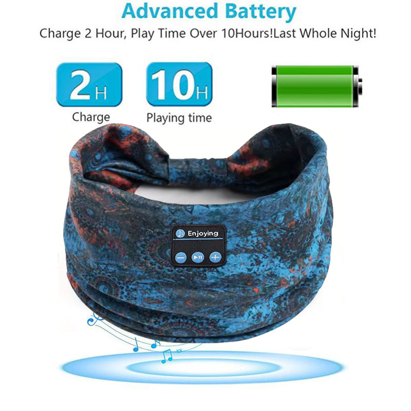 Bluetooth-Kopfhörer, Sport, Schlafen, Stirnband, elastisch, kabellose Kopfhörer, Musik, Augenmaske, kabelloses Headset, Boho-Stirnband, Yoga, Arbeit