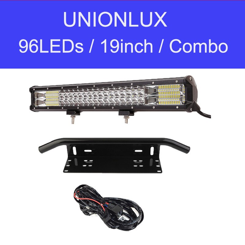 Off Road 20inch LED Work Light Bar Combo 288W LED Bar Fog Driving Lamp for Truck SUV ATV 4x4 4WD 12v Bull Bar with Wiring