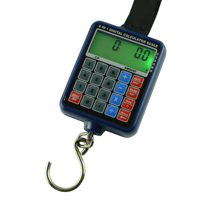 6 in 1 Mini Digital Hanging Luggage Weight Scale 50kg/10g Calculator bilancia digitale di precisione Electronic Weighing Scale