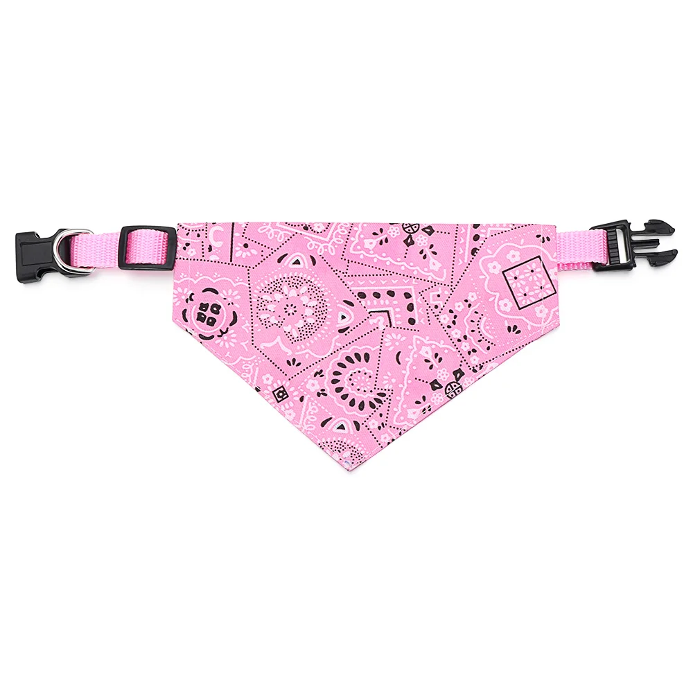 Adjustable Triangular Bandage For Pet Dog Cat Washable Scarf Bandana Collar Bibs Cat Neck Decor Birthday Party Dress Up: M / Pink