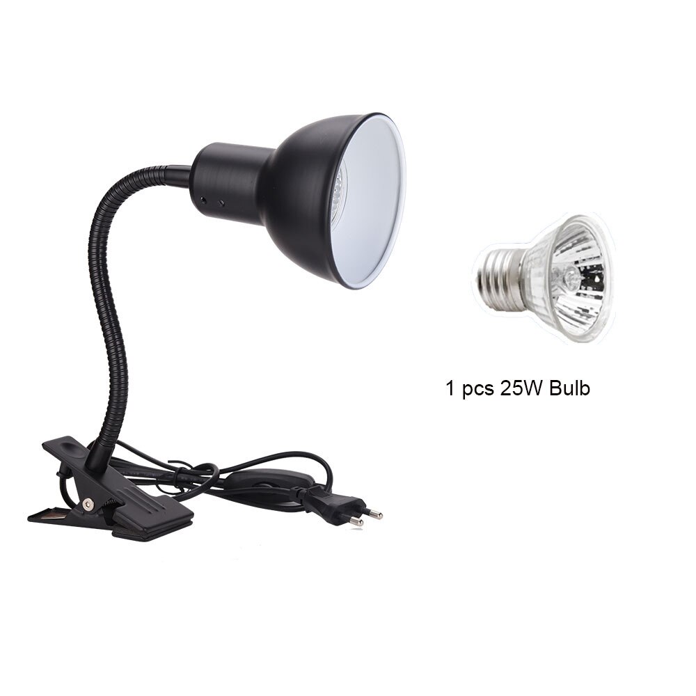 Reptile Tortoise Basks Back Heating Lamp Amphibians Lizard Temperature Control Multi-angle Adjustment UV Heat Preservation: Lamp x25w bulb