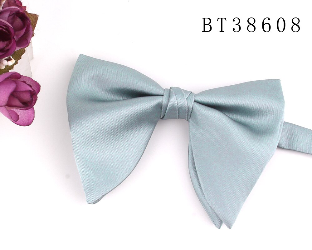 Pajarita de gran tamaño para hombre y mujer, lazo grande con nudo para adulto, corbatas sólidas para hombre y mujer, pajaritas marrón óxido para el novio: BT38608