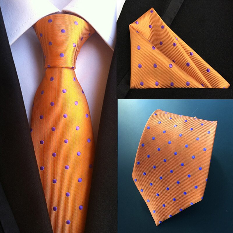 Herenset van s 100%  zijden stropdassen (zakdoeken) effen stippen bloemen stippen bruiloft feest pochet stropdas zakdoek