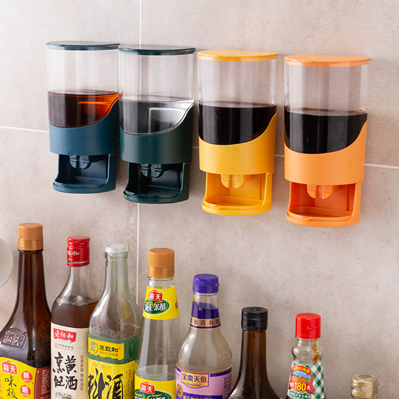 Dispenser Cooking Oil Bottle No Drip Organizer Storage Olive Oil Pourer Set Wall Mounted Lid Azucarero Table Utensils OC50TL