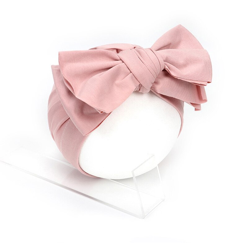 Grote strikken baby muts zomer herfst baby meisje muts zachte tulband kinderen peuter hoed fotografie rekwisieten