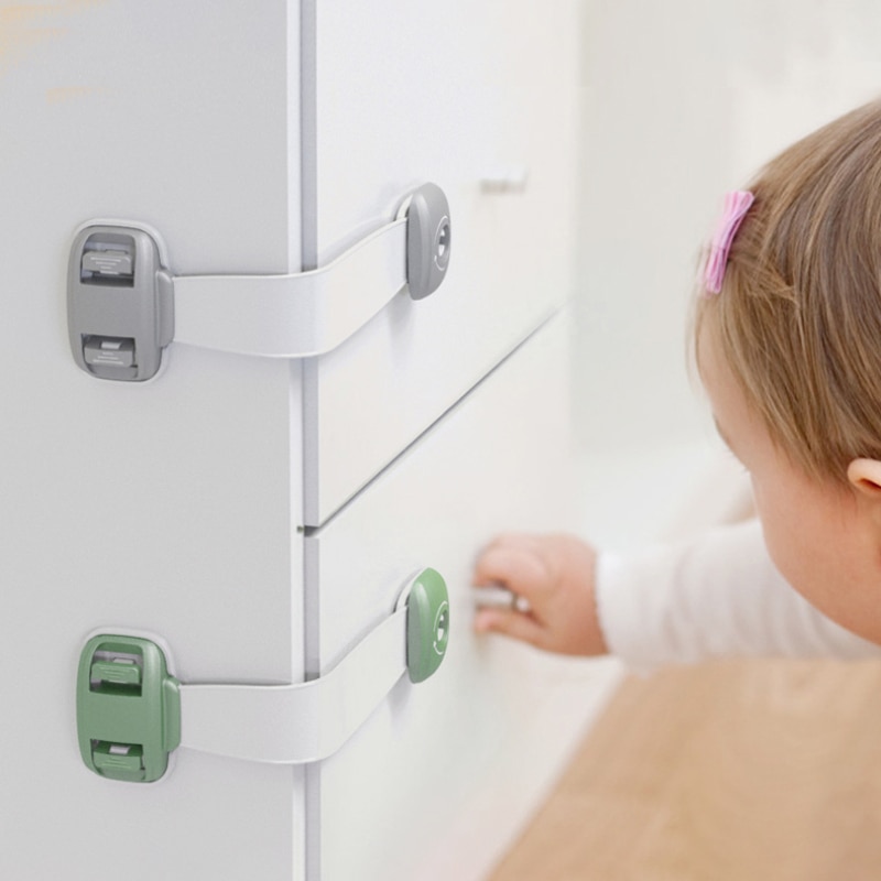 1Pcs Kinderen Kabinet Deur Anti-Snuifje Veiligheidsslot Baby Beschermende Kast Slot Ladeblok Koelkast Lock Lade