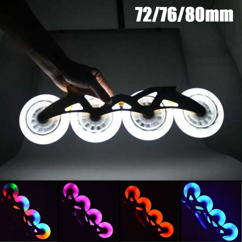 SEBA-ruedas de patinaje de velocidad en línea para adultos, patines con luz LED intermitente, 80/76/72mm, 2 piezas