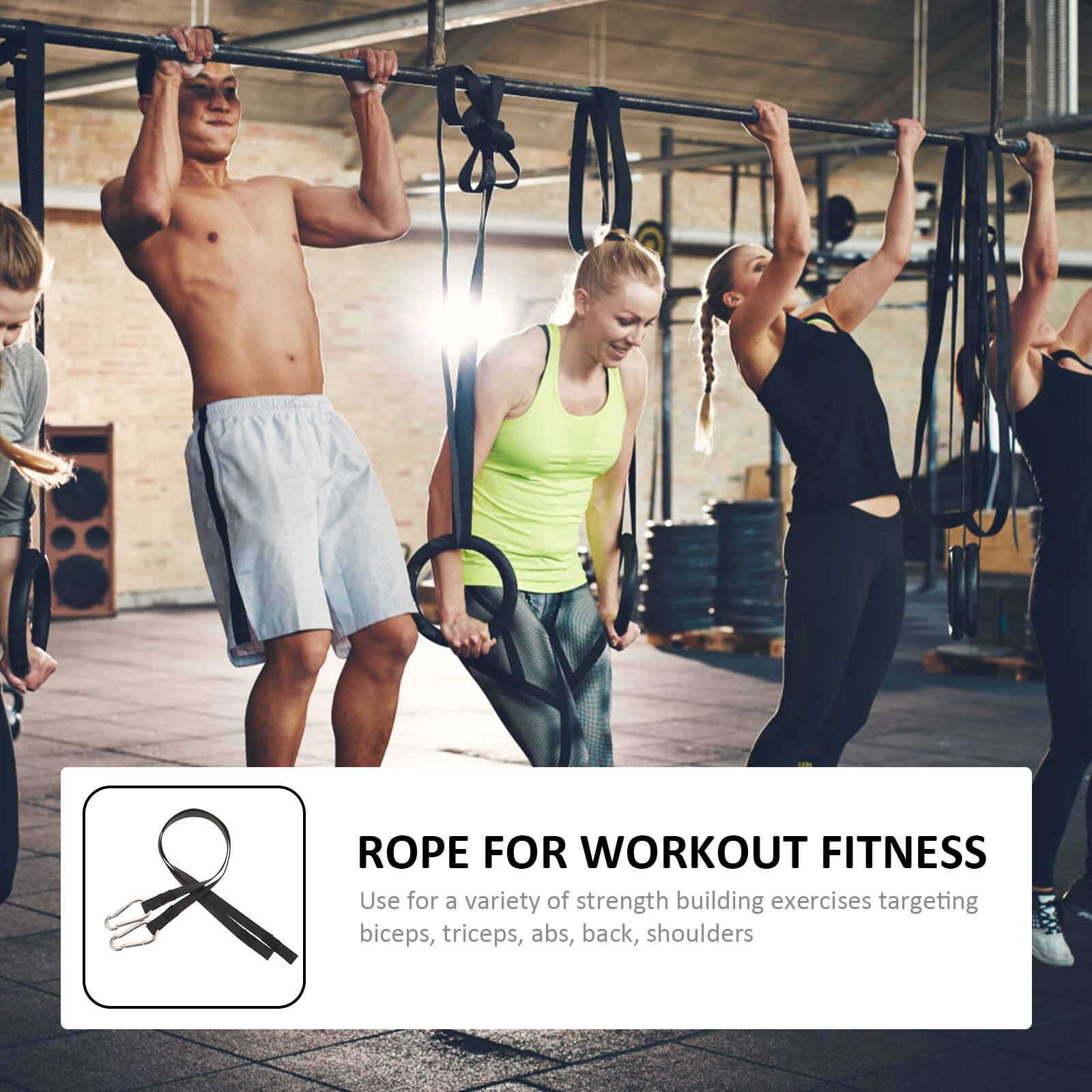 2pcs Triceps Arm Rope Strength Extension Rope Extensions Fitness Cable