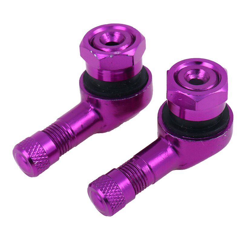 2pcs 90 Degree Angle CNC Aluminum Valve Stem Motorcycle Wheel Tire Tubeless Valve Stems for 10mm 11.3mm Rim Wheel Parts: Purple