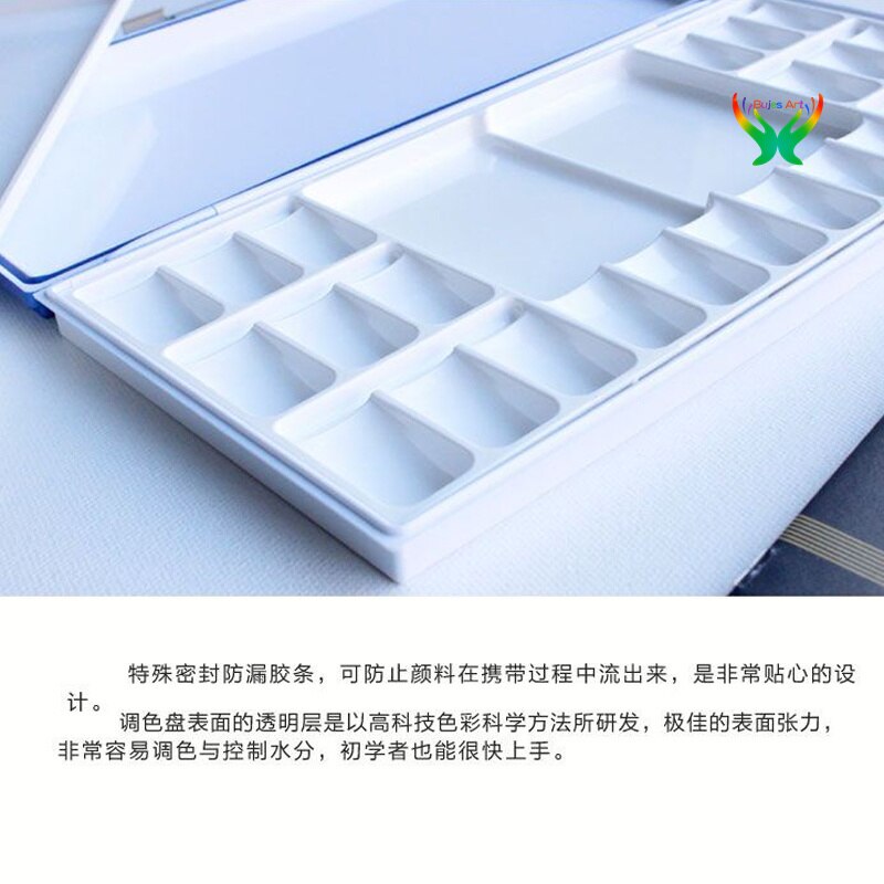 Mijello Aquarel Geïmporteerd Uit Korea Hydrateert 24/33 Doos Draagbare Kleurenpalet, Kleurenpalet, Olieverf Acryl Palet