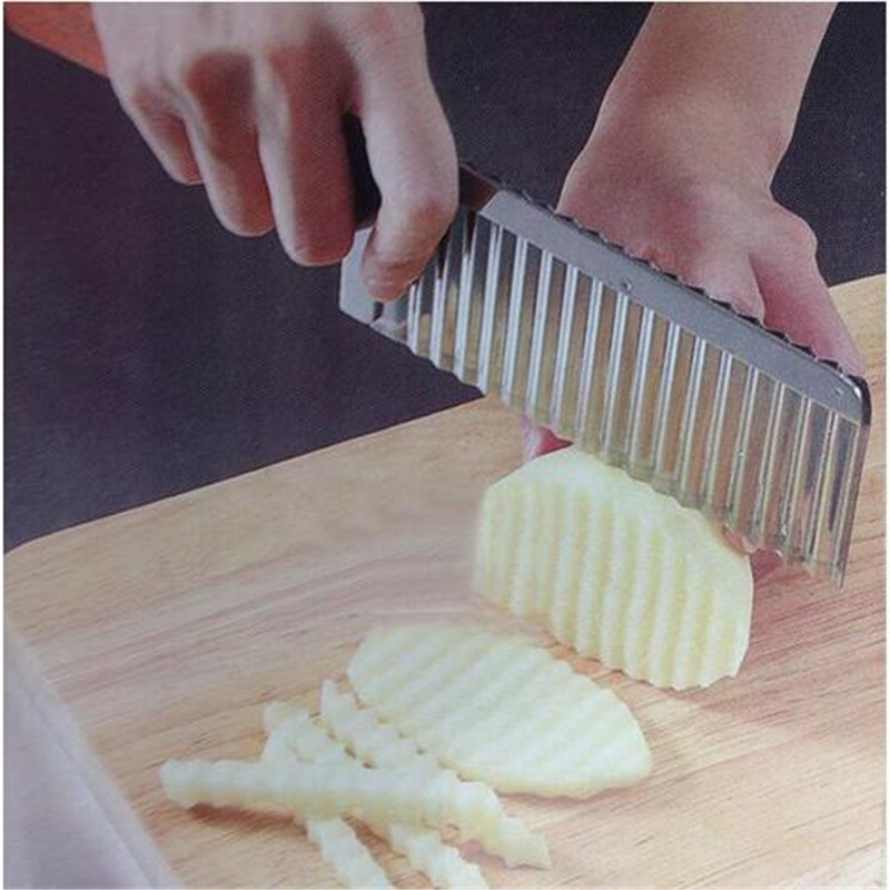 DIY Aardappel Fruit Shredders Slicers Rvs Cut Aardappel Golven Crinkle Vorm Groente Chips Keuken essentiële Objecten