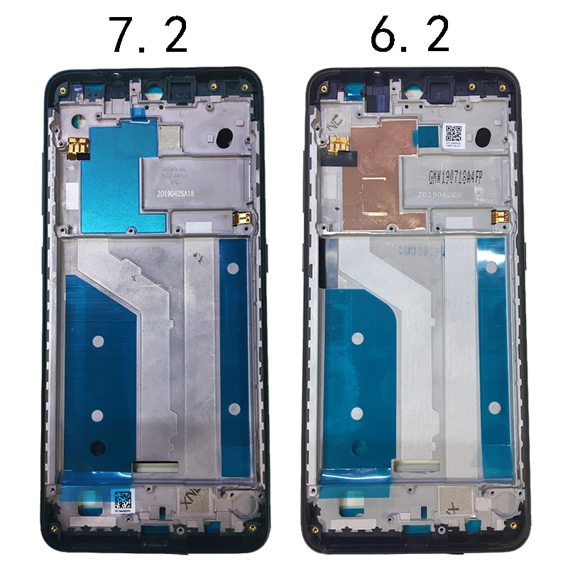 Pour nokia 6.2 7.2 central en métal, support de dossier avec touches latérales, support de dossier