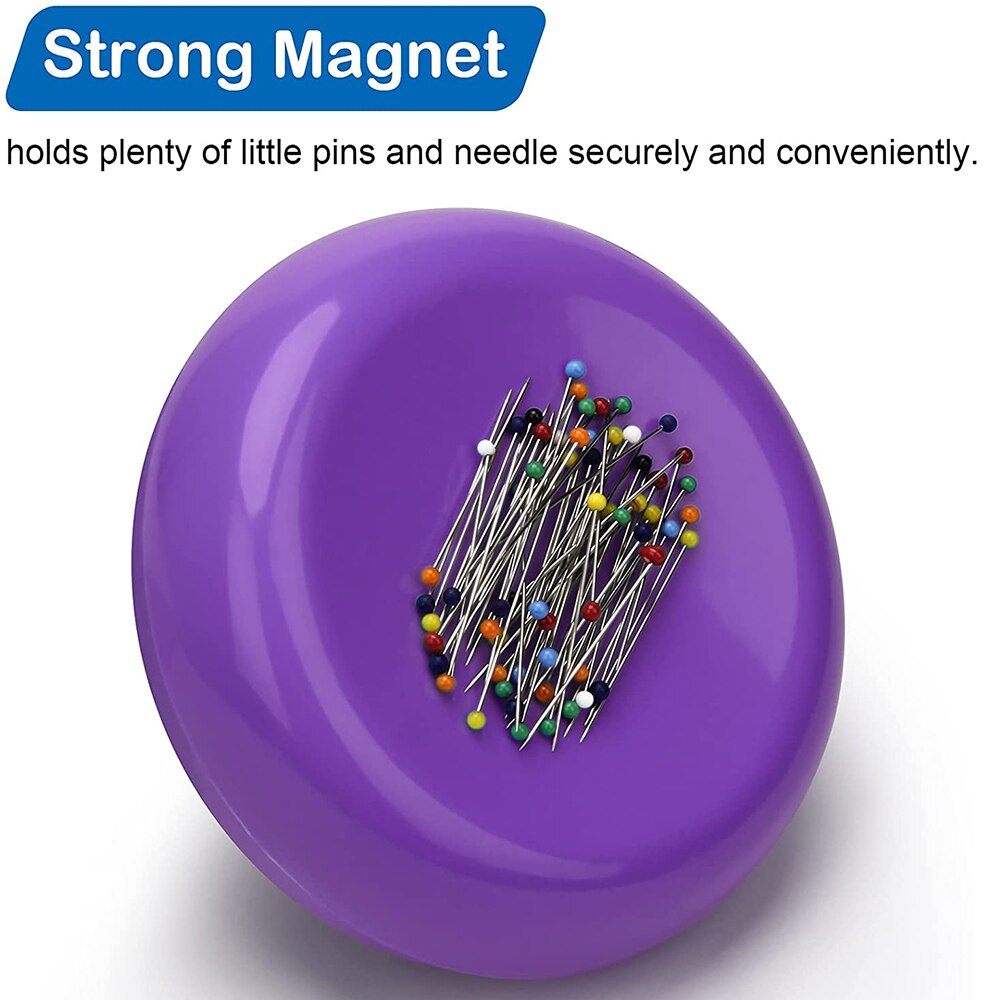 Porte-épingle magnétique rond pour couture, 1 pièce, étui de rangement pour épingle à coudre, coussin d&#39;aiguille, outil pour le matelassage à faire soi-même