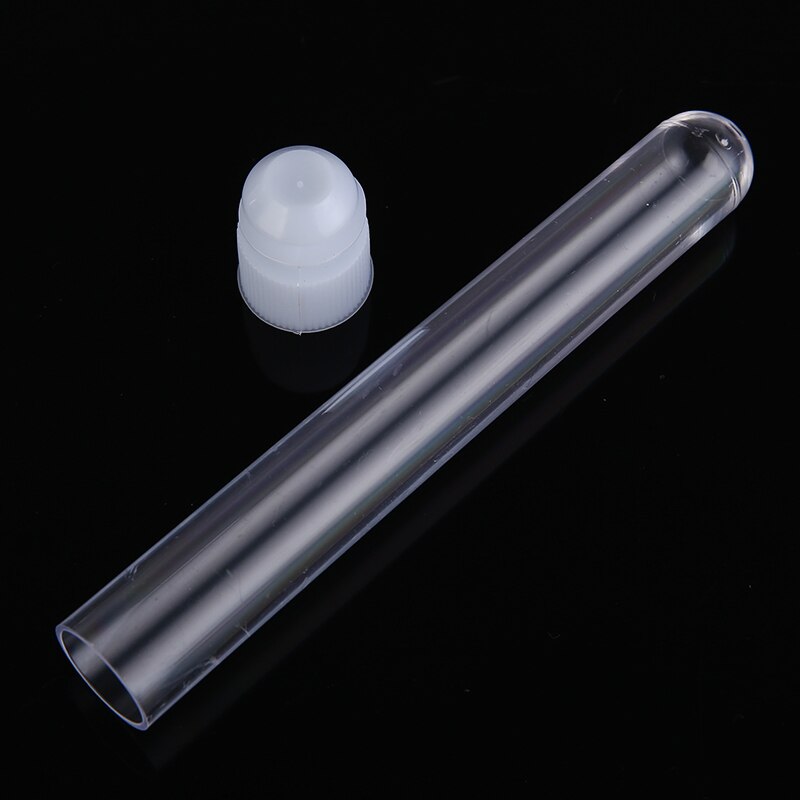 25Pcs/Set 15x100mm Clear Vials Lab Test Tube Plastic Test Tubes With Cap U-shaped 12ml For School Laboratory Supplies